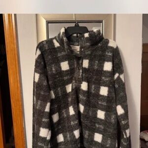 LOF Black and White Checkered Utility Jacket